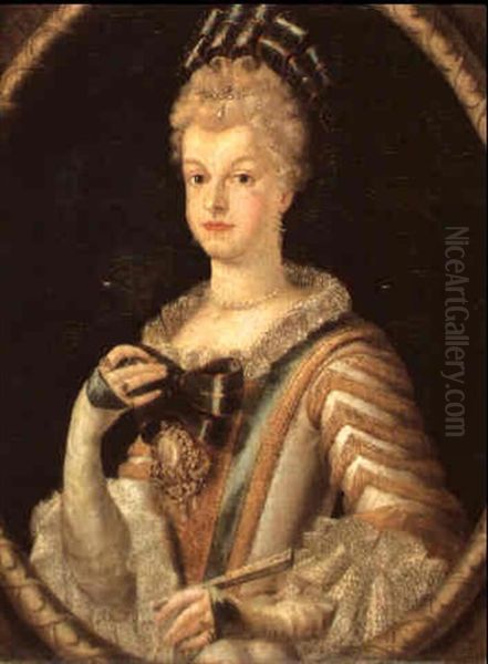 Retrato De Maria Luisa De Saboya by Miguel Jacinto Menendez