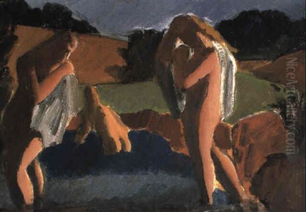 Three Bathers by Bernard Meninsky