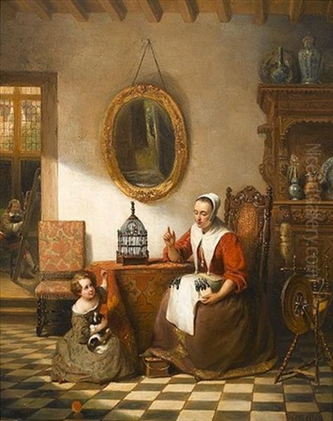 The Lace Maker by Johann Cornelius Mertz