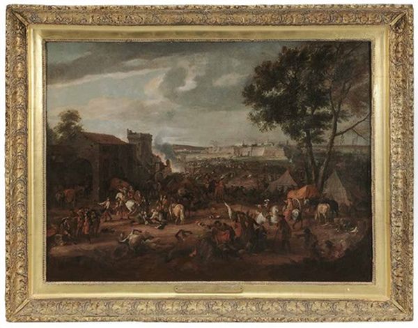 Louis Xiv At A Seige by Adam Frans van der Meulen