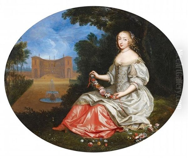 Dame In Parklandschaft by Pierre Mignard the Elder