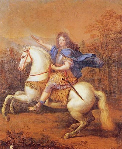 Portrait Equestre De Philippe De France, Duc De Chartres by Pierre Mignard the Elder