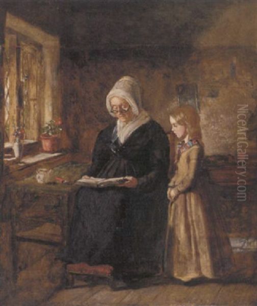 The Reading Lesson by John Everett Millais