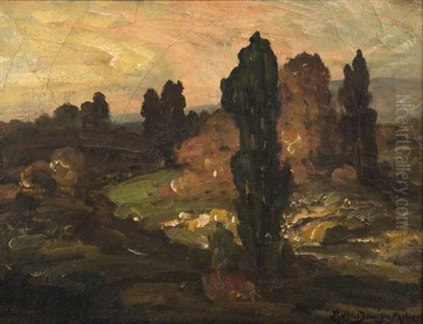 Cyprus Trees by Ralph Davison Miller