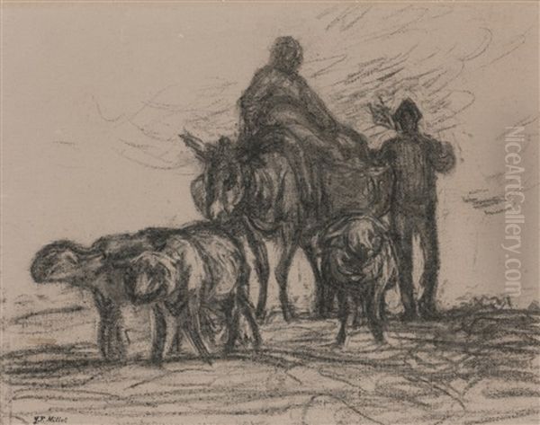 The Return From The Fields (the Evening Star) by Jean-Francois Millet