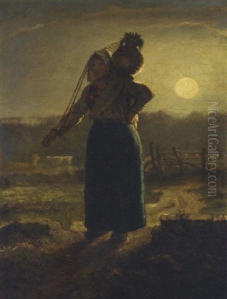 Norman Milkmaid by Jean-Francois Millet