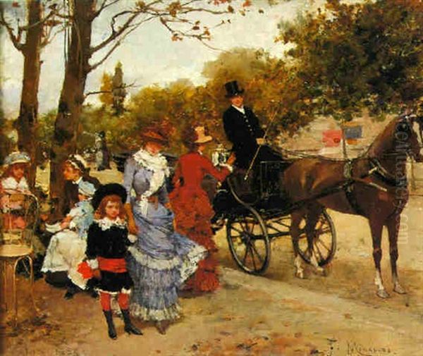 An Outing In The Park by Francisco Miralles y Galup