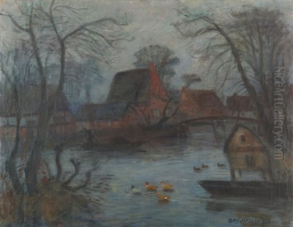 Wummebild Mit Enten by Otto Modersohn