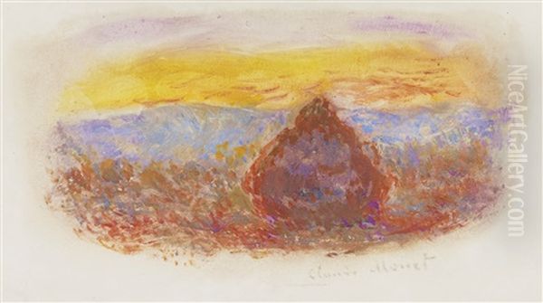 Meule, Soleil Couchant by Claude Monet