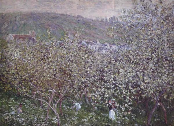 Vetheuil, Les Pruniers En Fleurs by Claude Monet