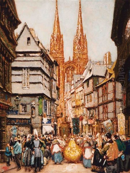 Procession In Quimper by Martin Monnickendam