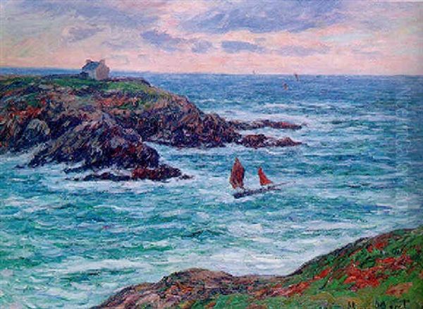 Voiliers Au Large De Douellan by Henry Moret