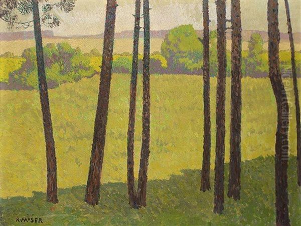 Eine Waldlandschaft (wooded Landscape) by Koloman (Kolo) Moser