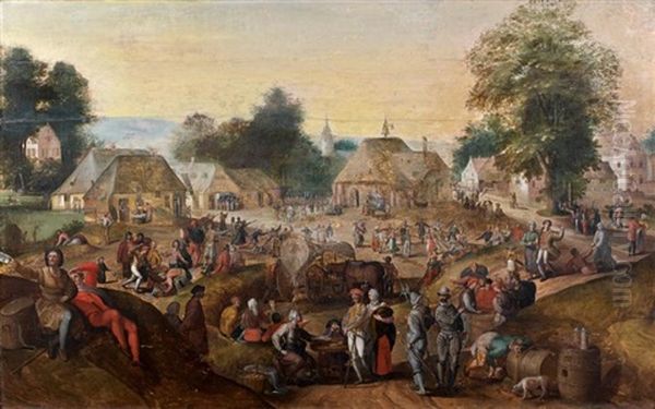 Scene De Marche by Gillis Mostaert the Elder