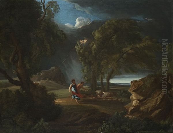 Paesaggio Con Viandanti Sorpresi Dal Temporale by Pieter Mulier the Younger