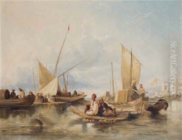 Figures On The Nile by William James Mueller