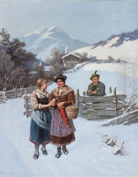 Winterlandschaft In Oberbayern by Albert Mueller-Lingke