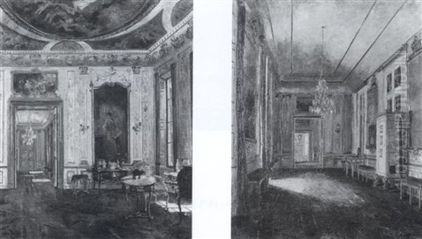 Schlossinterieur Aus Der Munchner Residenz by Franz Multerer