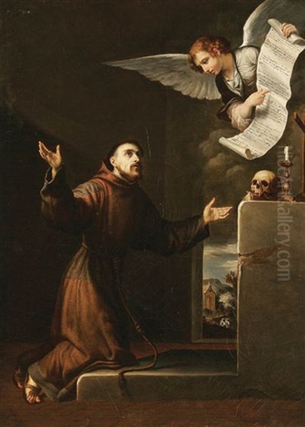 The Vision Of St. Francis by Bartolome Esteban Murillo