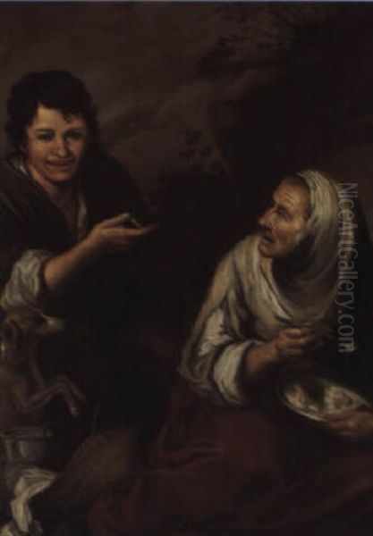 Woman Eating Porridge by Bartolome Esteban Murillo