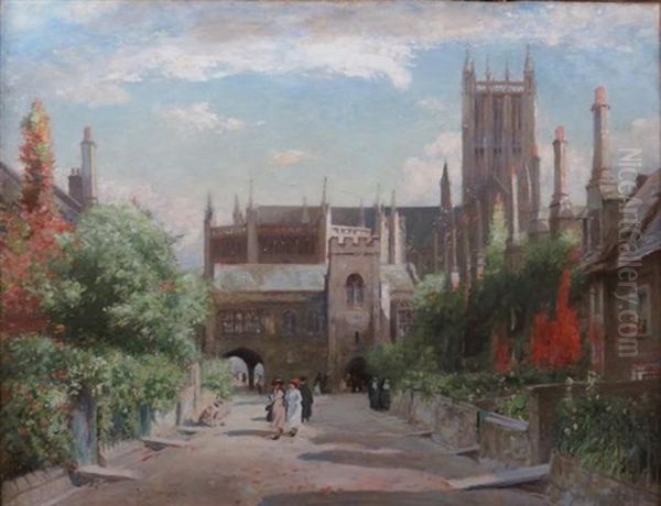 The Vicar's Close, Wells Cathedral by Sir David Murray