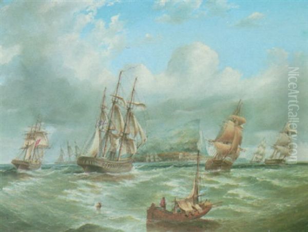 Shipping Off Gibralter by George Alexander Napier