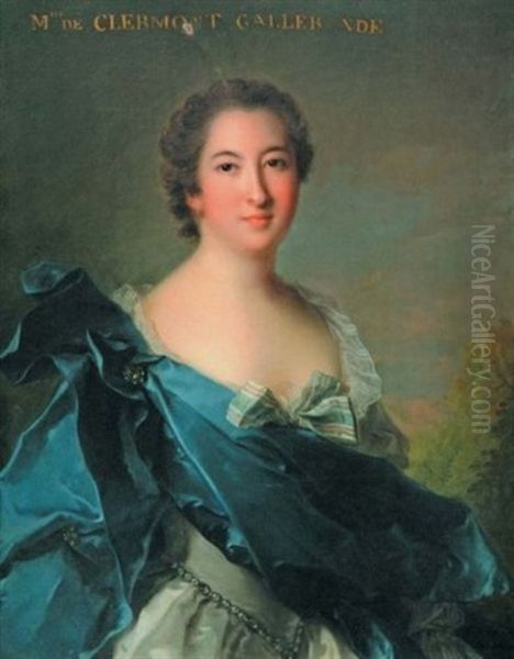 Le Portrait De La Marquise De Clermont Gallerande by Jean Marc Nattier