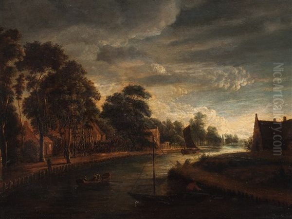 River Landscape by Aert van der Neer