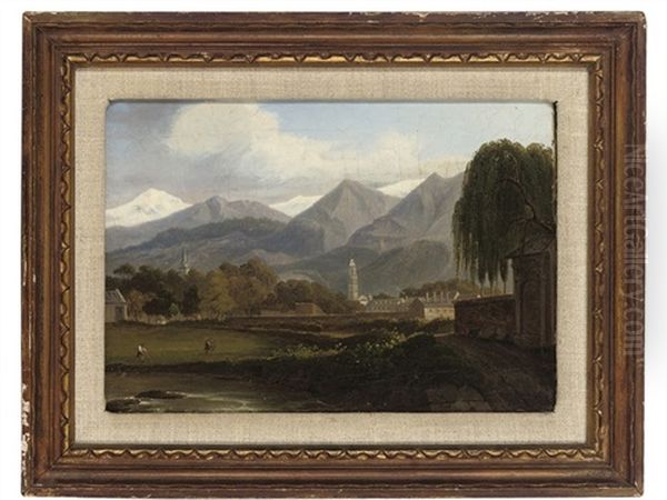 A Mountainous Landscape, Outside Rome by John (Newbott) Newbolt