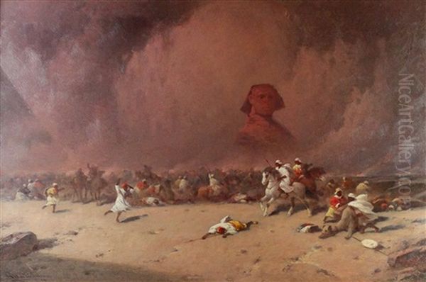 Skirmish In The Desert by George Washington Nicholson