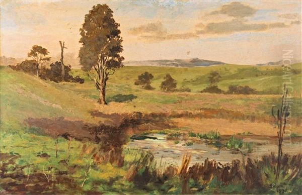 Along The Banks Of The Yarra Near Kew by Carl Nielsen