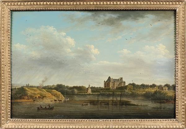 Vue Du Chateau De Madrid A Neuilly by Charles Francois Nivard