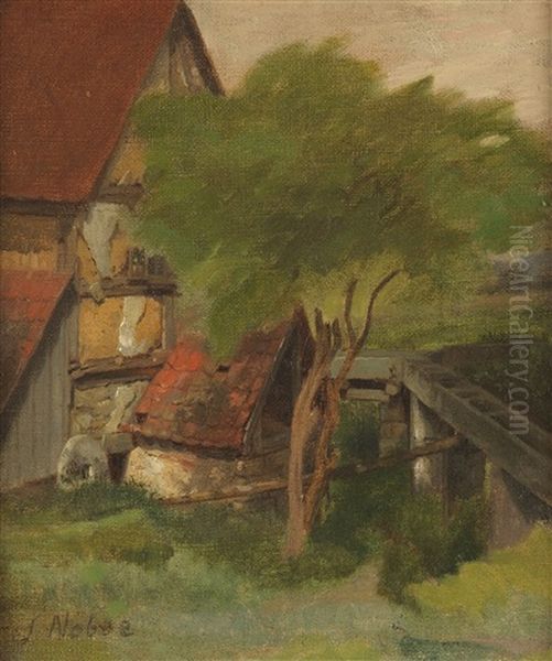 Bauerngehoft Bei Ekensund by Jacob Nobbe