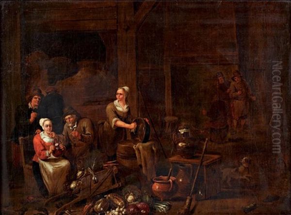 Interieur D'une Cuisine Dans Une Auberge by Jean Baptiste Nollekens