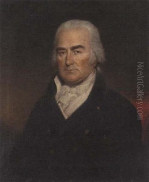 Portrait Of A Gentleman In A Black Jacket And White Cravat by James (Thomas J.) Northcote