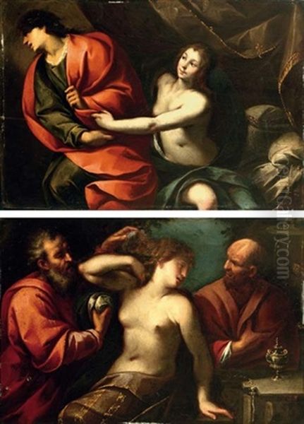 Joseph And Potiphar's Wife (+ Susanna And The Elders; Pair) by Carlo Francesco Nuvolone