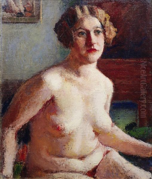 Seated Nude, Half-length by Roderic O'Conor