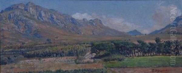 Landscape With Trees, Mountains Beyond by Frans David Oerder