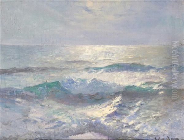 Study Of Light On The Sea by Julius Olsson