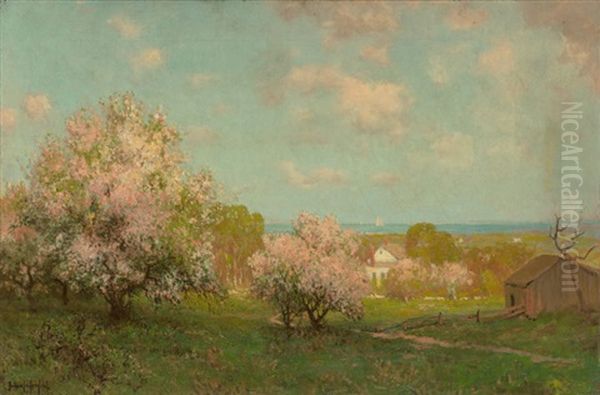 Landscape With Apple Blossom Trees by Julian Onderdonk