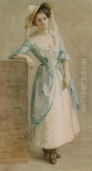 Portrait Of A Lady In A Bonnet by Jane S. Blaikley