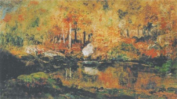 Herbstlandschaft by Francois Auguste Ortmans