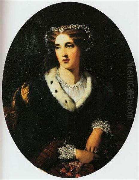 Potrait Of A Lady, Said To Be Lady Bessborough, Seated by Alessandro Ossani