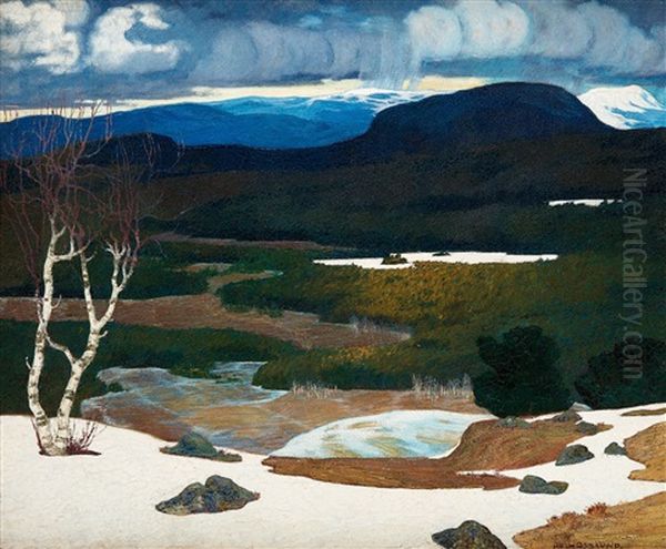 Spring In A Northern Landscape by Helmer Osslund