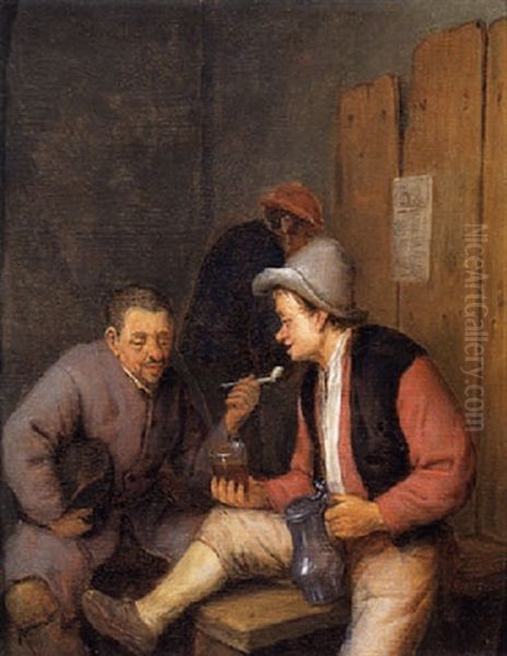 Boors Smoking In A Tavern by Adriaen Jansz van Ostade