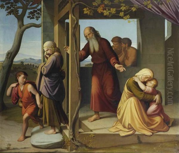 The Banishment Of Hagar by Johann Friedrich Overbeck