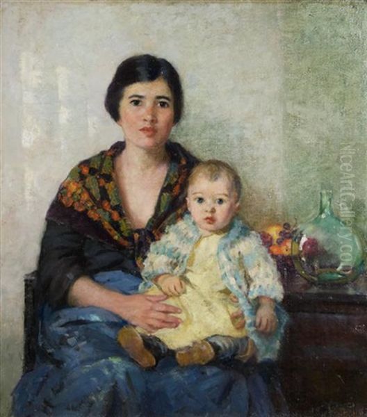 Portuguese Mother And Child by Pauline Palmer