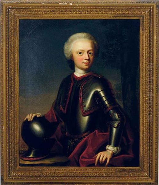 Portrait Of Johan Reinhard Burchard Van Rechteren Wearing Armor by Gerard Jan Palthe