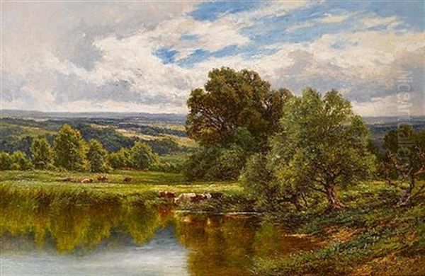 The River Wey, Near Ripley by Henry H. Parker