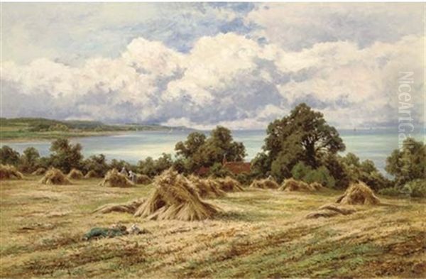 Harvest Time, On The Sussex Coast by Henry H. Parker